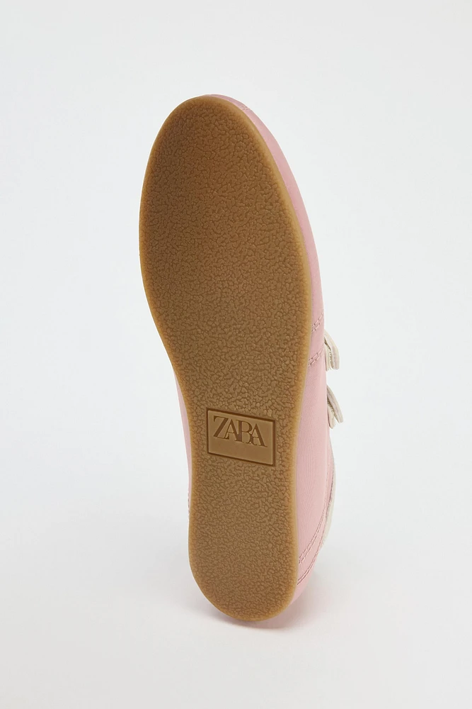 BALLERINES SURPIQÛRES EFFET SATINÉ