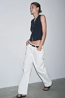 TOP GILET EN MAILLE UNI