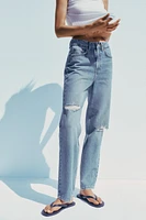 JEAN TRF MOM FIT DÉCHIRÉ TAILLE HAUTE