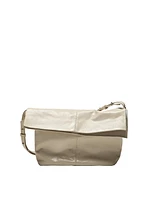 Sac flap craquelé en cuir nappa
