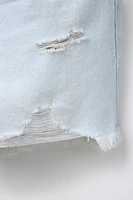 BERMUDA EN DENIM DÉCHIR