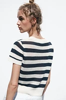 STRIPED KNIT TOP
