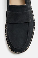 ESPADRILLES MOCASSINS EN CUIR