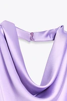 SATIN EFFECT HALTER JUMPSUIT