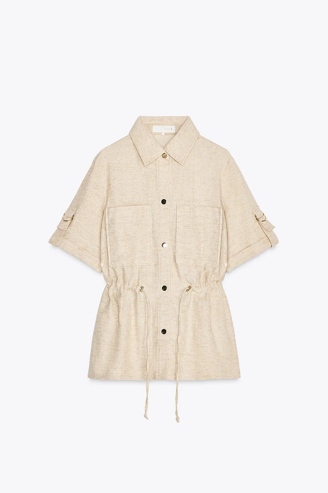 LINEN SAFARI SHIRT