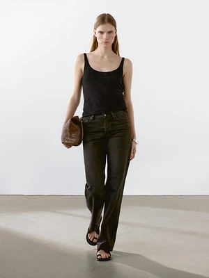 100% linen strappy top