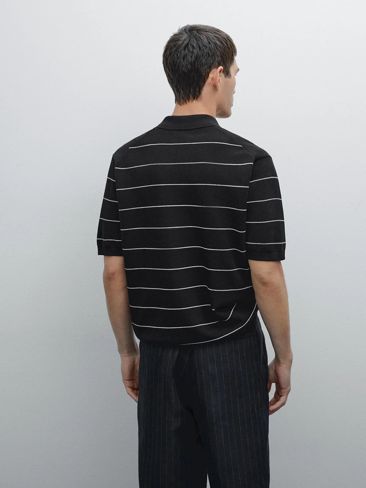 Polo rayures manches courtes coton
