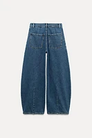 TRF LOW-RISE PLEATED JEANS