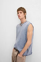 WASHED KNIT TANK TOP