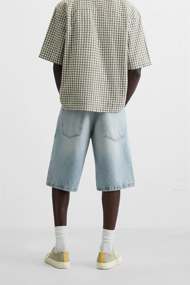 BERMUDA DENIM BAGGY FIT DÉLAVÉ