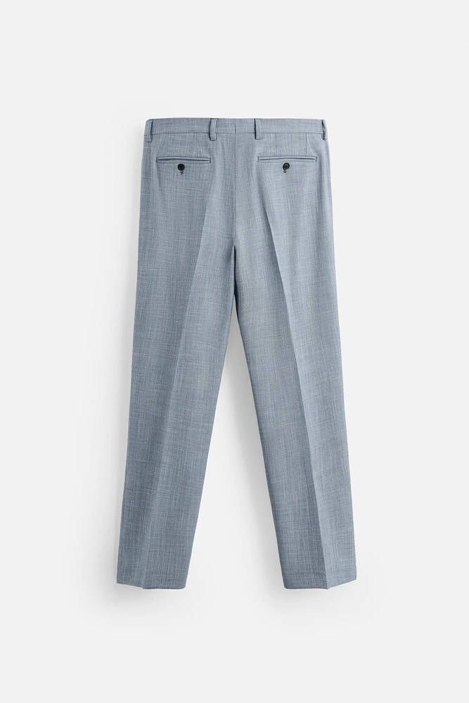 TEXTURED SUIT PANTS