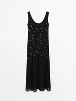 Long dress with beading