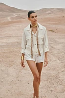 CHEMISE SAFARI COURTE MANCHE RETROUSSÉE