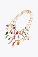 3 PACK OF METAL CHARM NECKLACES