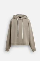 TEXT HOODED SWEATSHIRT