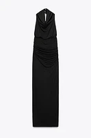 LONG OPEN BACK HALTER DRESS