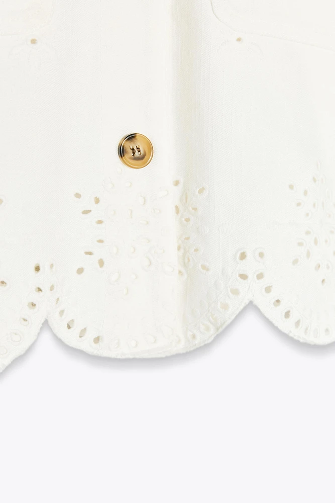 PERFORATED EMBROIDERY JACKET