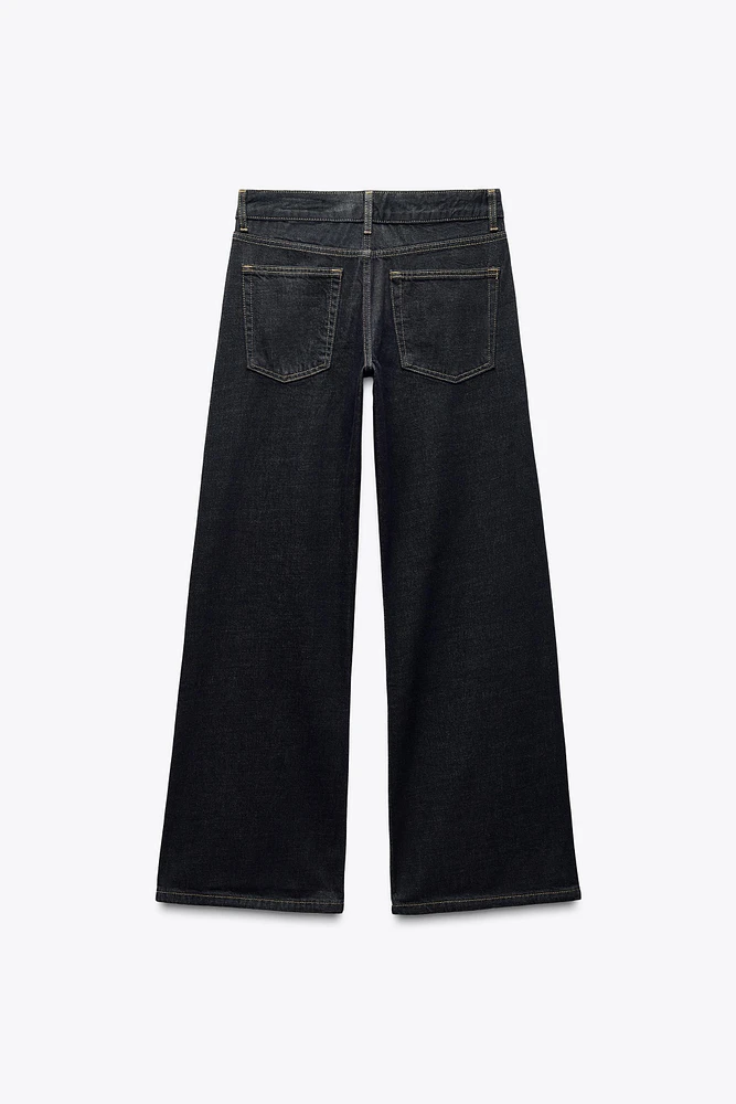 ZW COLLECTION WIDE LEG LOW RISE JEANS