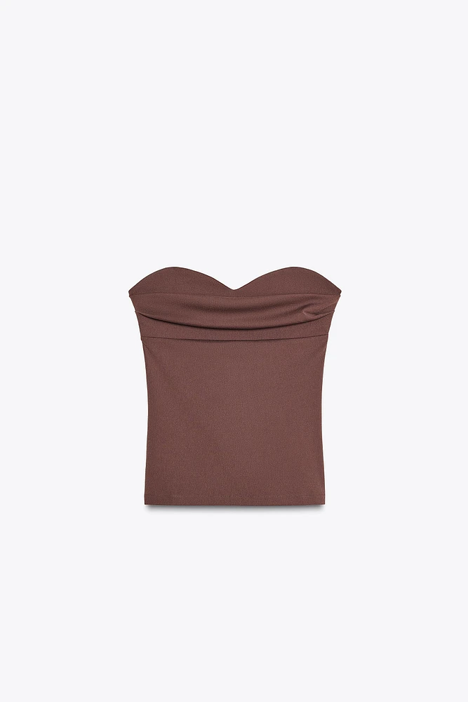 HAUT BUSTIER À TEXTURE