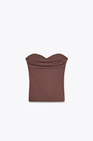 HAUT BUSTIER À TEXTURE
