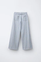 STRIPED PANTS WITH PIPED POCKETS