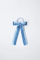 CHOUCHOU EN DENIM À LACET