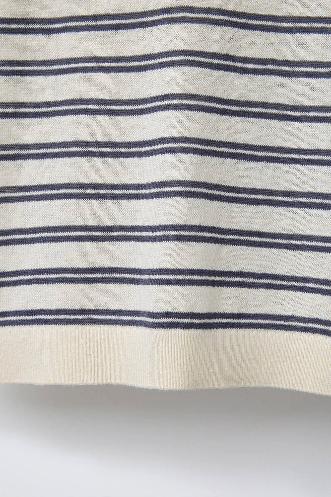 LINEN COTTON POLO SHIRT
