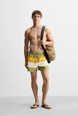 MAILLOT DE BAIN REGULAR À IMPRIMÉ TIE & DYE