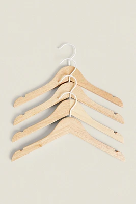 PACK OF CHILDREN’S WOODEN HANGERS (PACK OF 4)