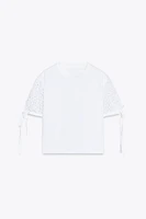 EMBROIDERED TIE T-SHIRT