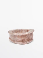 Marble-effect resin bracelet