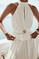 TOP HALTER PLISSÉ