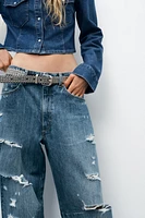 TRF MID WAIST BAGGY BALLOON JEANS