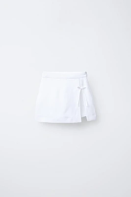JUPE-SHORT BERMUDA LACET 100 % LIN
