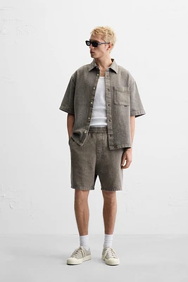WASHED TEXTURED SHORTS