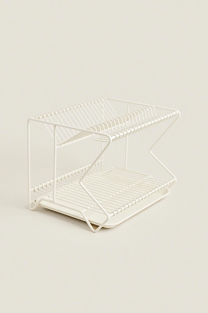 METAL DISH RACK WITH TRAY