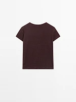 T-shirt 100 % lin à manches courtes