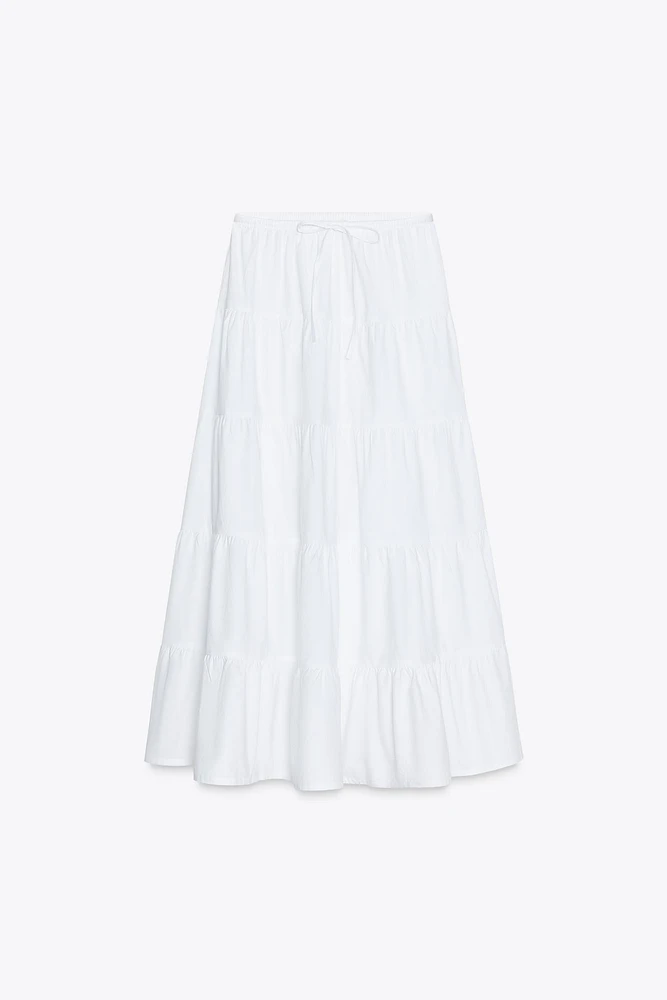 TIERED MAXI SKIRT