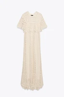 ROBE LONGUE EN MAILLE POINTELLE