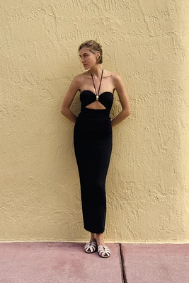 CUT OUT MIDI DRESS