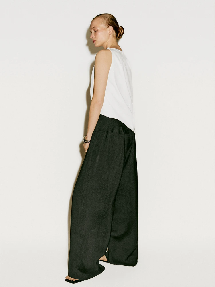 Pantalon avec ceinture large en lin - Limited Edition