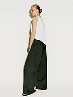 Pantalon avec ceinture large en lin - Limited Edition