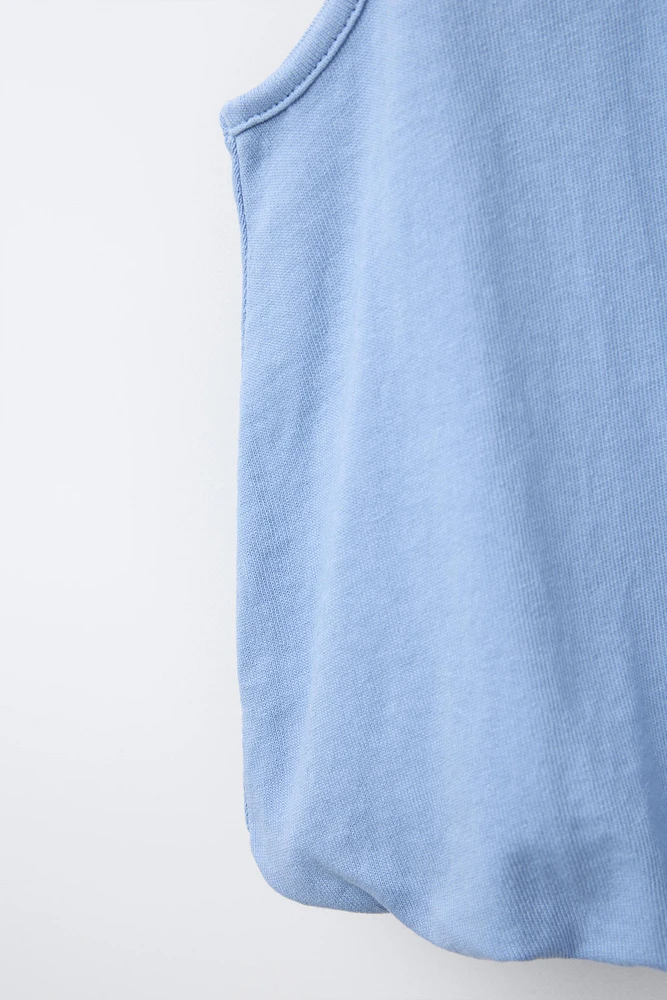 EMBROIDERED FLOWER BALLOON T-SHIRT
