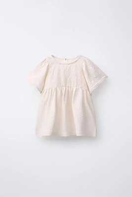 TEXTURED WEAVE EMBROIDERED SHIRT