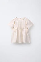 TEXTURED WEAVE EMBROIDERED SHIRT