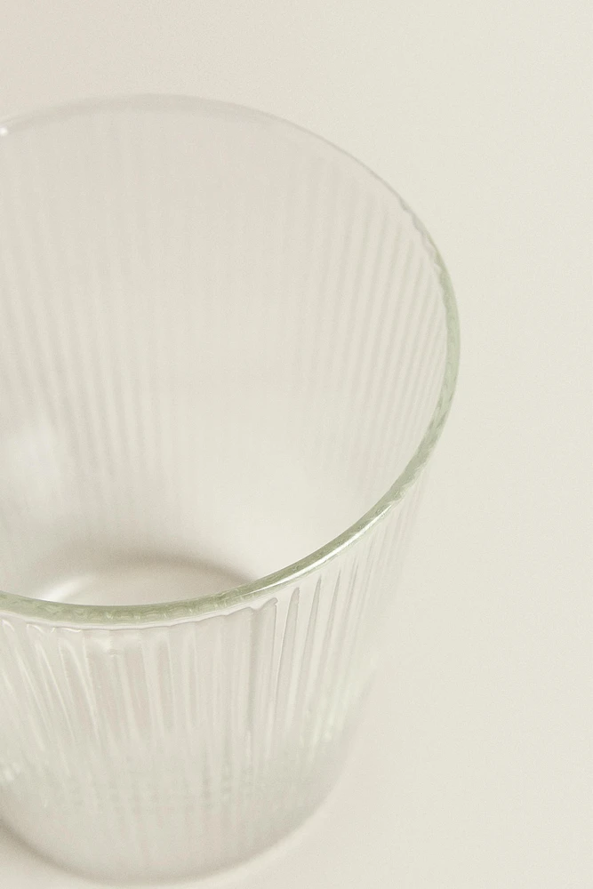 BOROSILICATE GLASS MUG WITH LINES