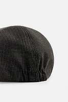 STRUCTURED HOUNDSTOOTH BERET