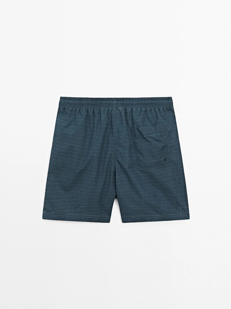 Short de bain micro-imprimé regular fit