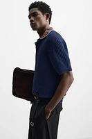 POLO EN MAILLE STRUCTURE CONTRASTE