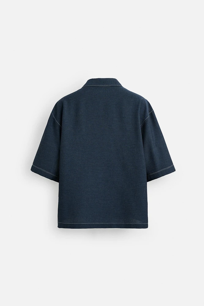 CHEMISE SURPIQÛRES CONTRASTE